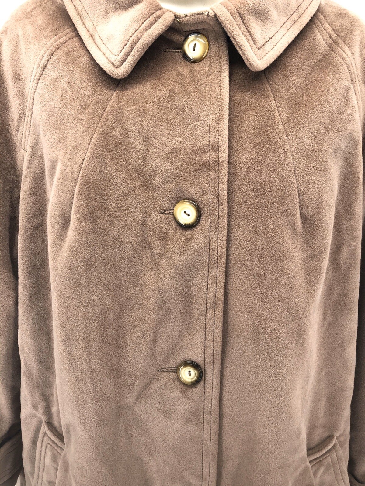 Vintage Kashmiraj By Elegant Fashions Women Large/XL Brown Cashmere Coat Jacket