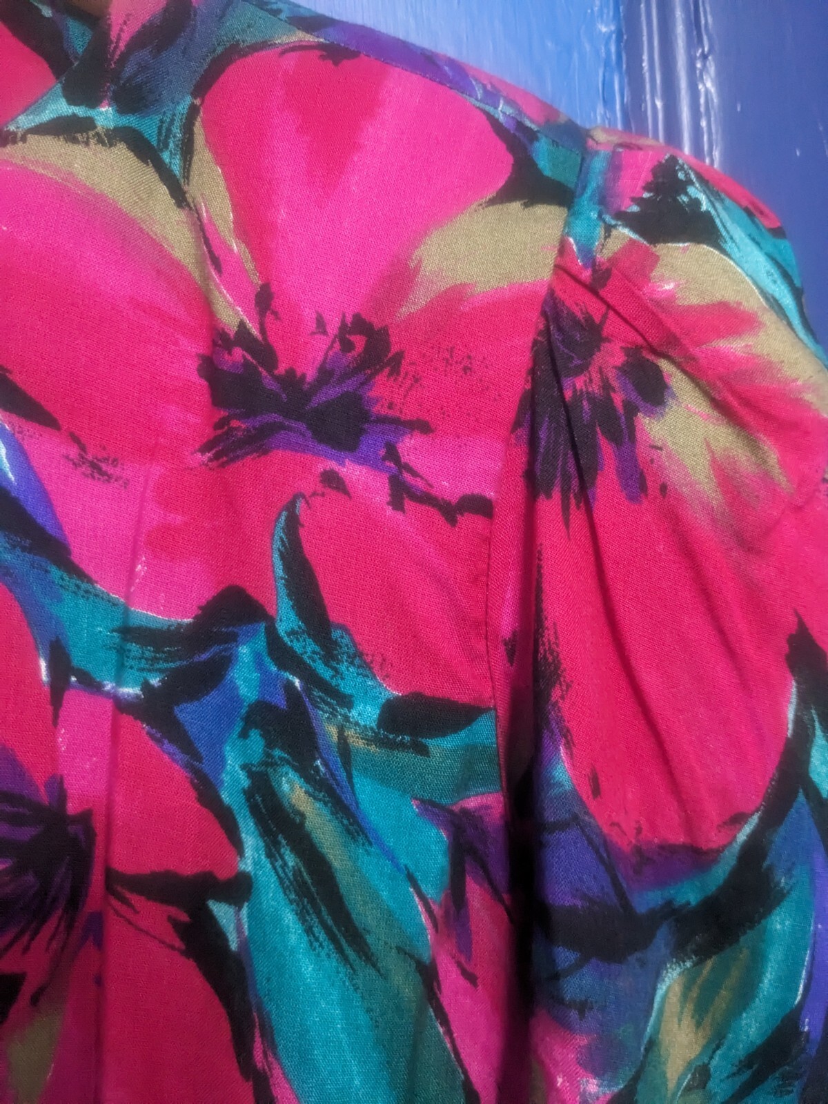 *Vintage Act 1 New York*Faux Wrap Around Dress*Size 12*Suede*Colorful