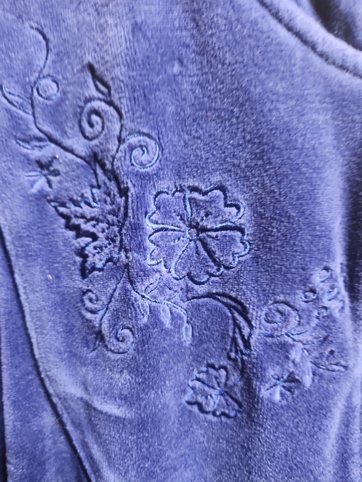 Vintage Classic Elements Full Length Zip House Coat Size L Royal Blue Pockets