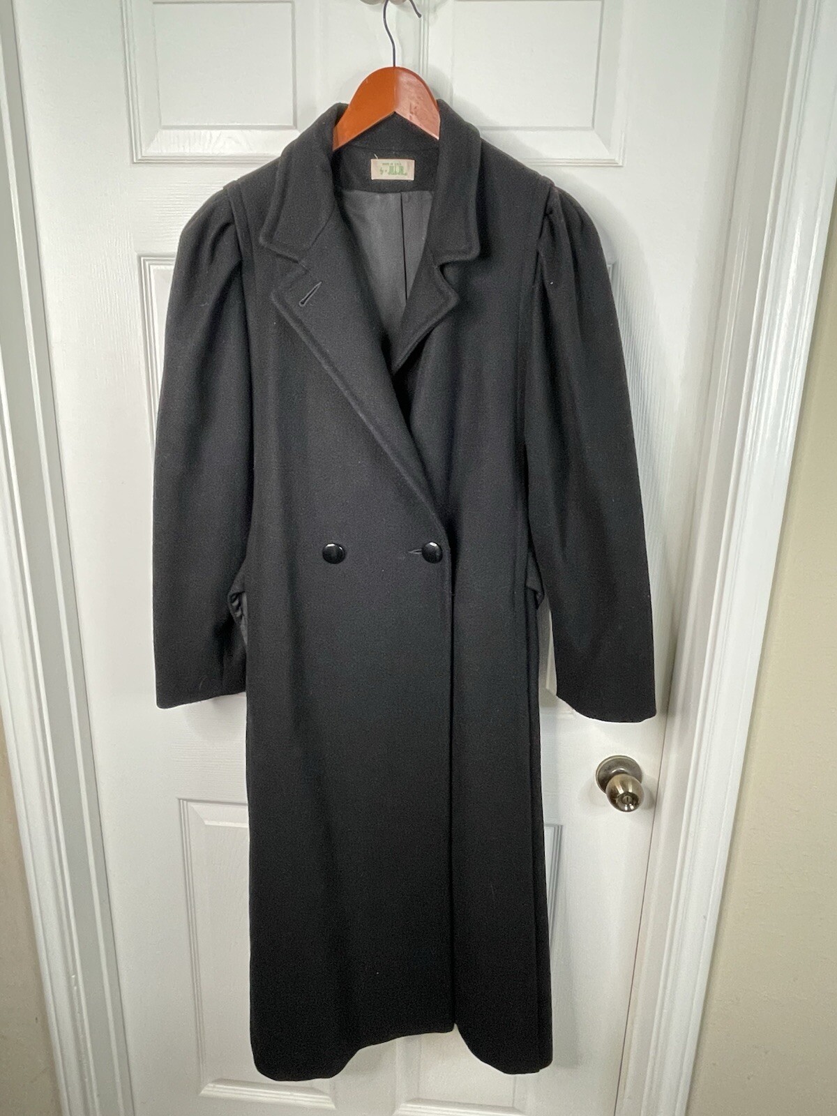 Vintage Double Breasted Wool Peacoat Black Union Made In USA