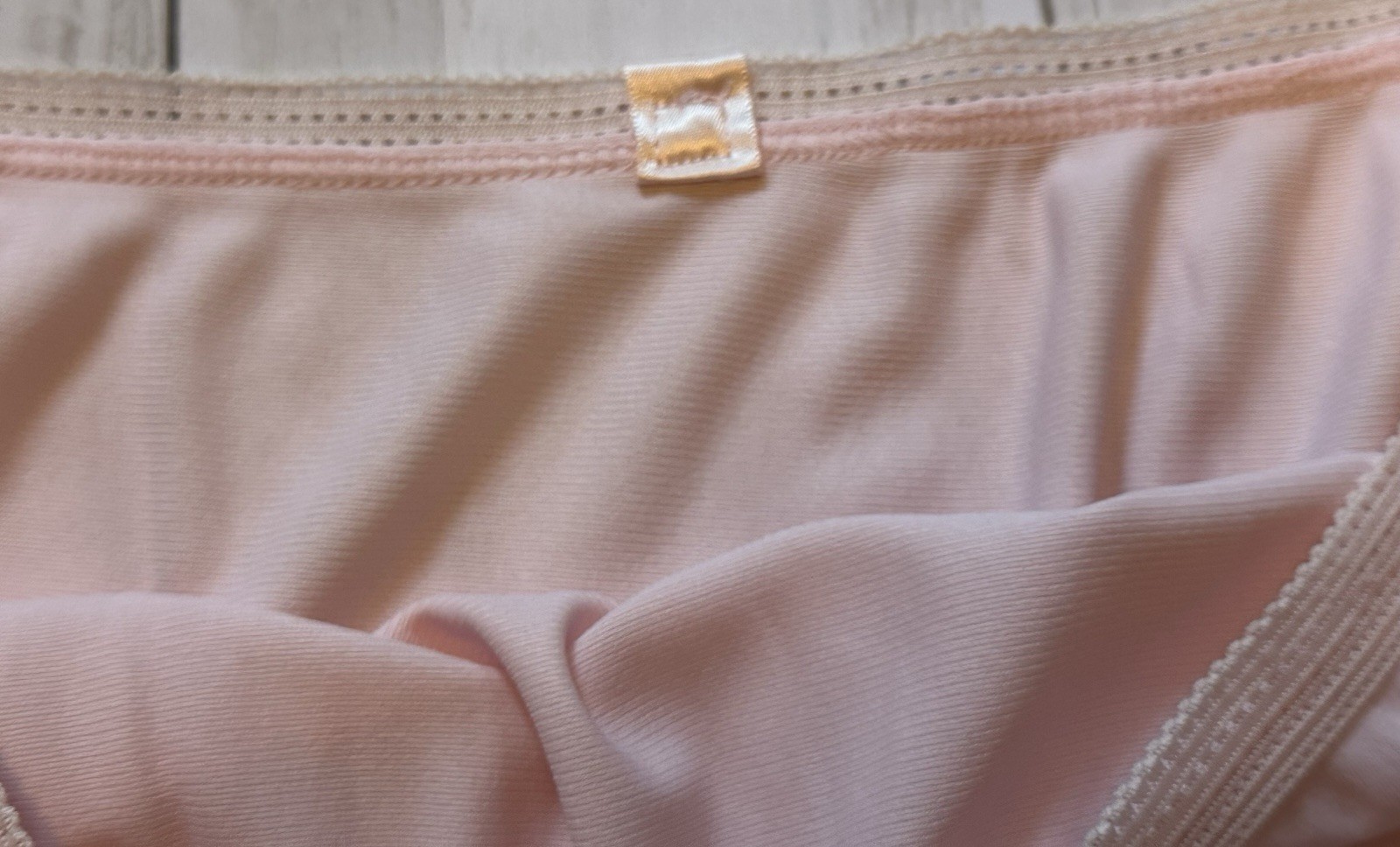 Vintage SEARS Acetate Silky Panty Pillow Tab Mushroom Gusset Pink Size 9
