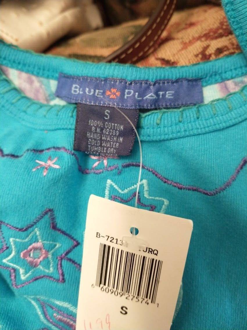 Blue Plate Spaghetti Strap Tank Top Juniors S NWT
