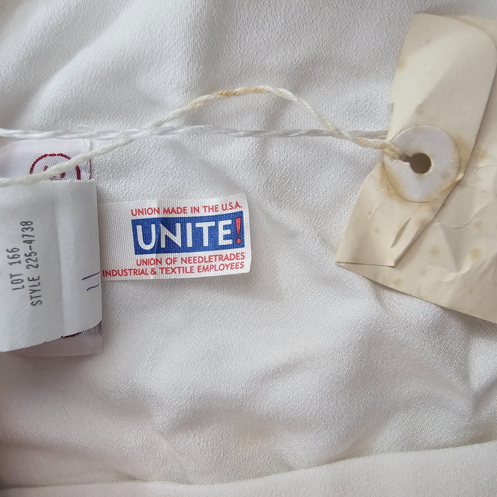 VINTAGE Petite Perceptions jacket blouse womens sz 8 P white USA made button V