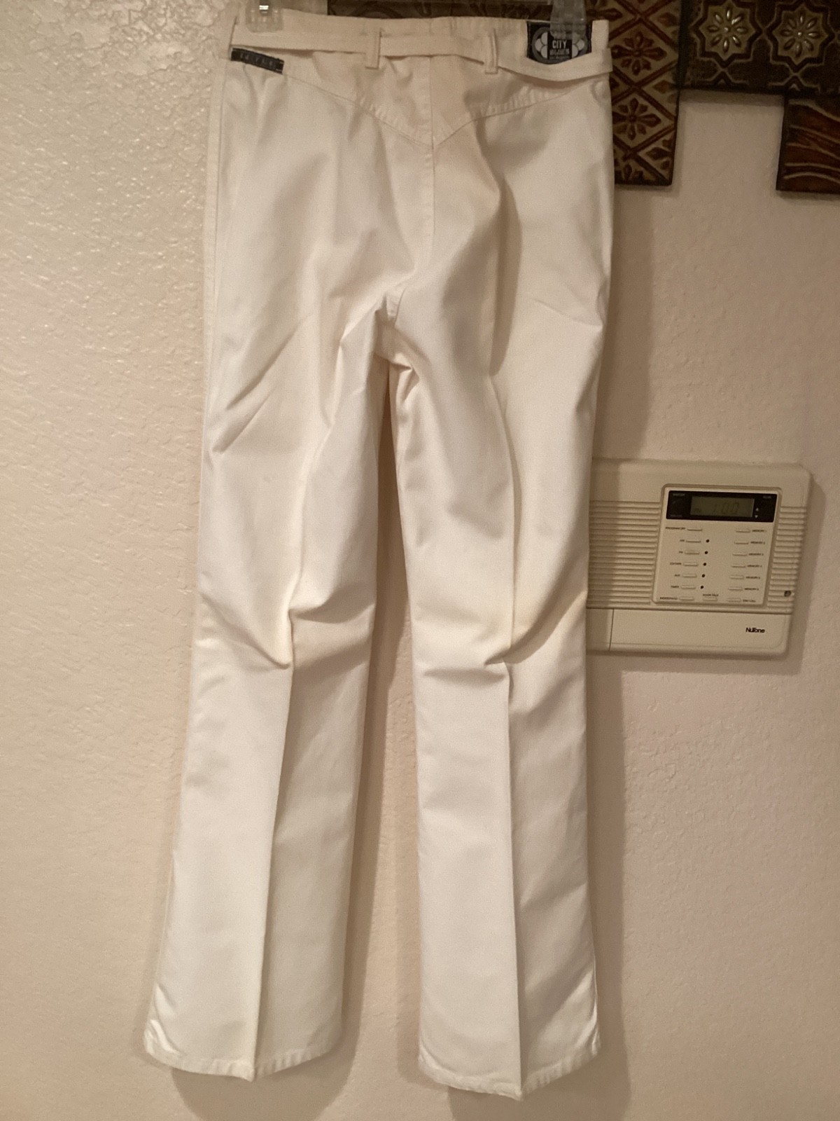Vtg 70’s Rag City Blues Los Angeles Flare Jeans Zipper Front Belt 29”Wx32”L Sz.8