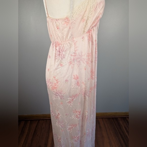 Vintage Pink Floral Maxi Slip Dress