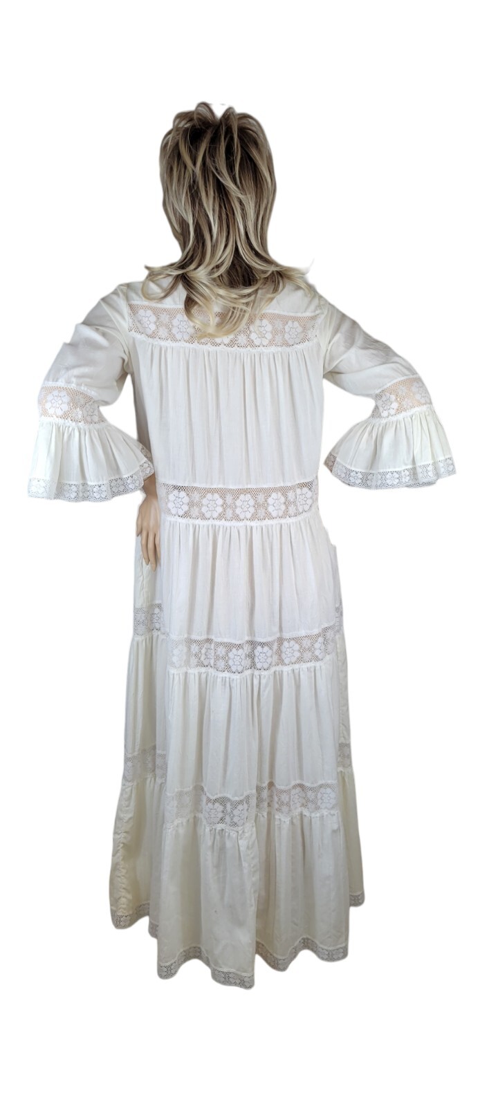 Vtg 70’s David Brown California Brownstone Studio Prairie Boho Cottagecore Dress
