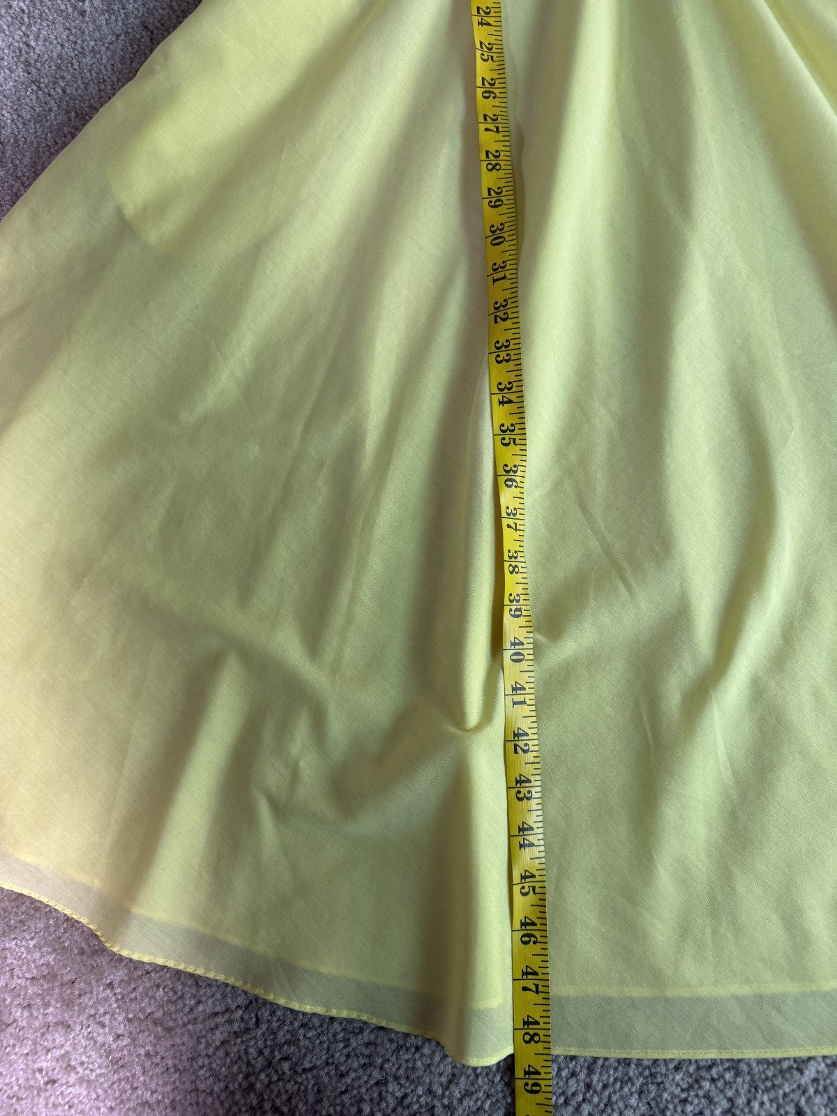 Vintage The American Shirt Dress 80s Yellow 50s Style fit & flare Size 8 M F728
