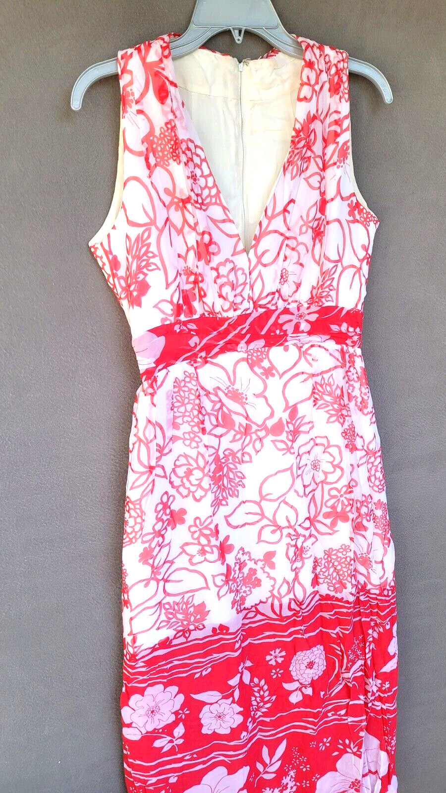 Roger Milot For Fred Perlberg Sleeveless Boho Floral Lined Maxi Dress FABULOUS