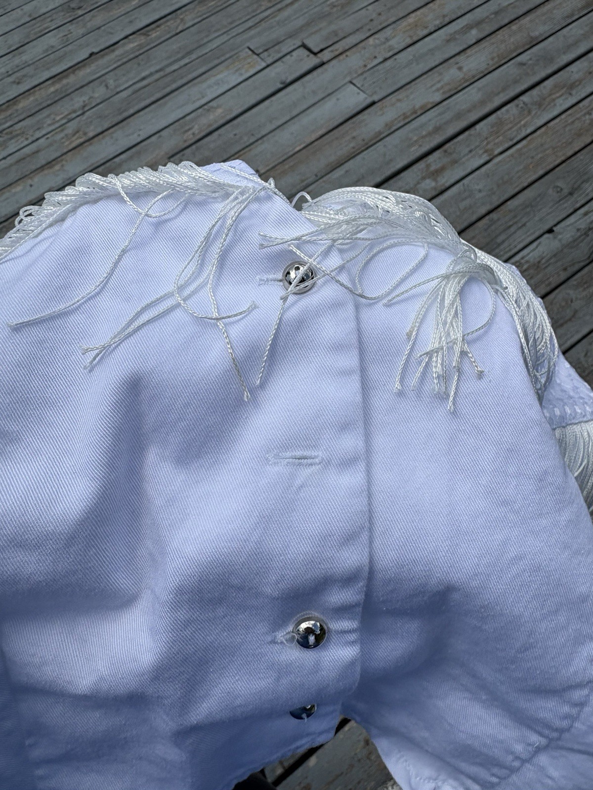 Vintage Western Valentines Button Up Shirt Women’s Cowboy Banjo Cute White Frill