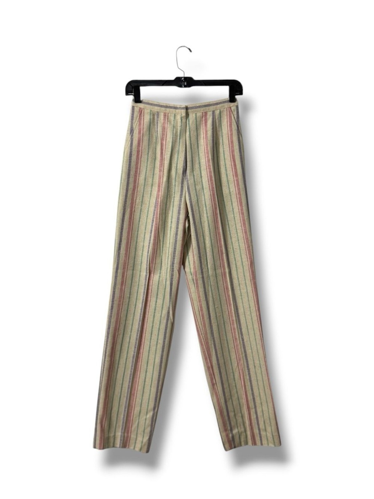 Vintage Country Suburbans Union Made Stripe Pants Size 6 High Rise Wide Leg USA