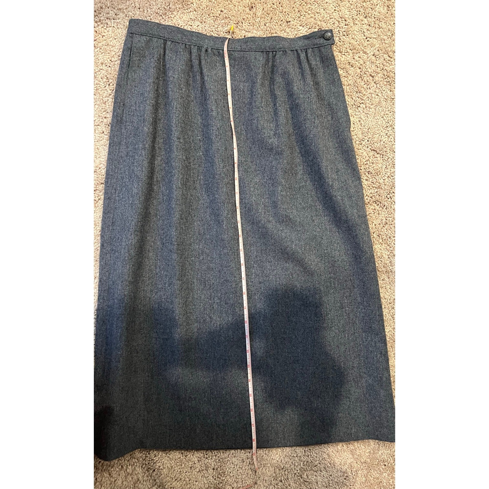 Vintage USA Pendleton Woolen Mills 100% Pure Virgin Wool Lined Skirt Midi 8 Med