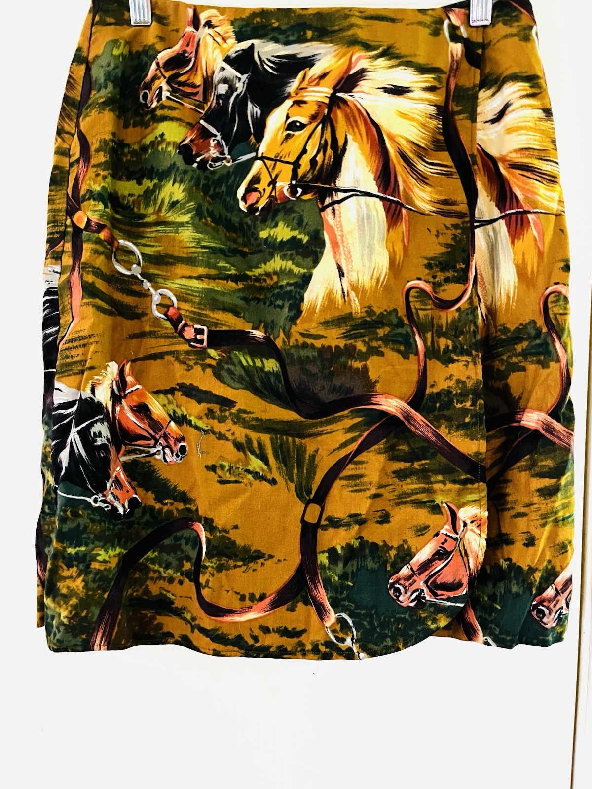 VTG Equestrian Ralph Lauren Inspired Town & Country 90s Cotton Mini Skirt S/M