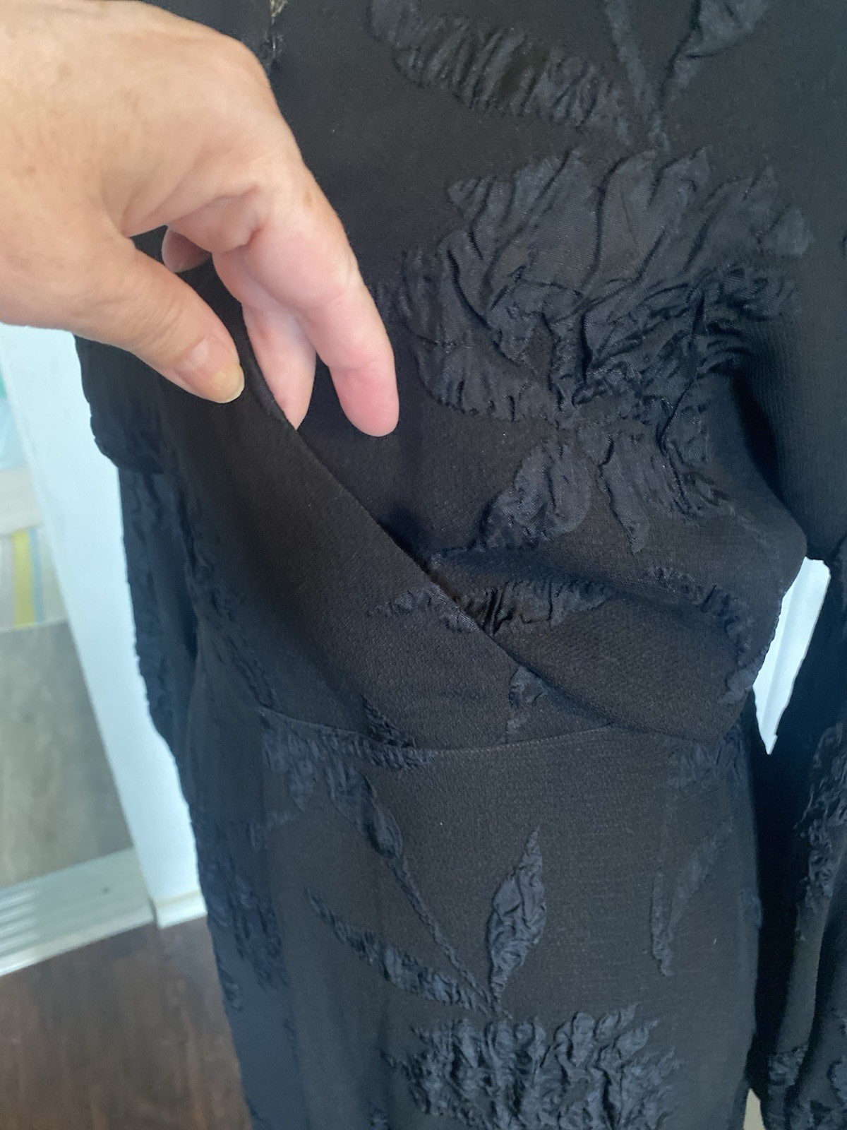 Vintage 1940’s Paul Sachs Original Fit & Flare Dress Black Lace 40” Chest