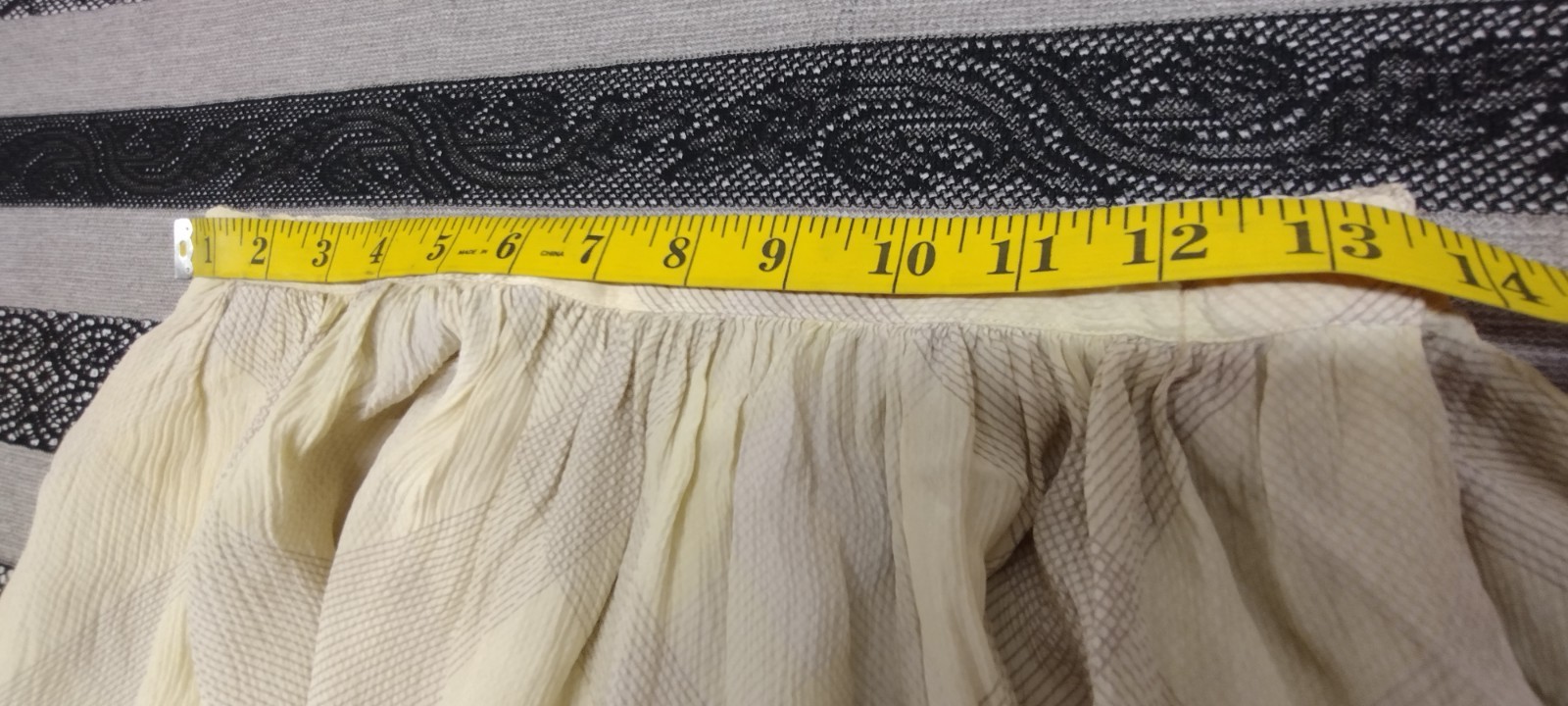Geoffrey Beene Silk Skirt BeeneBag Summer Colors Yellow Harlequin Plaid 27 waist