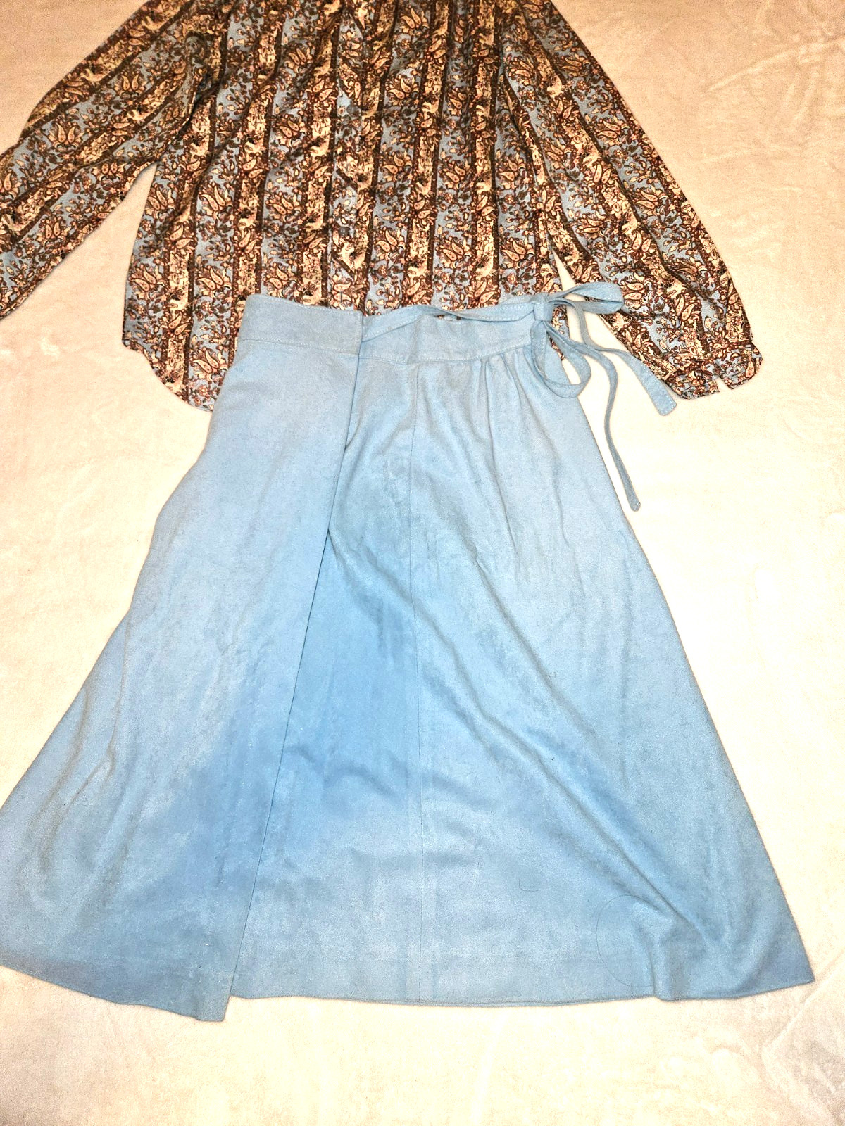 1970’s 80′ Disco Dance Wrap Skirt Vintage matching shirt