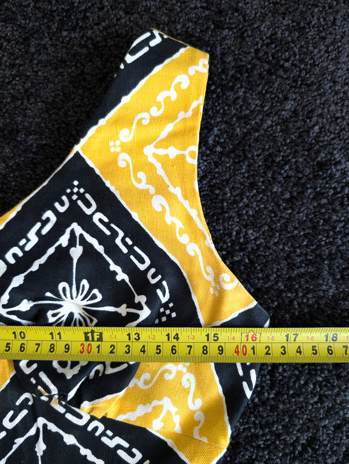 Vtg 70s Malama Hawaii Liberty House Maxi Dress MuuMuu Ylw & Blk Tribal Print XS