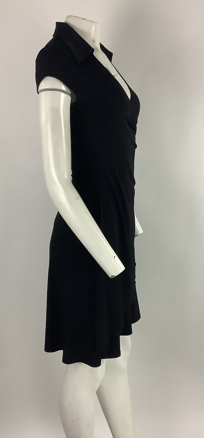 Vintage 90’s Y2K Teeze Me Sz M Faux Wrap Side Buttoned Chiffon Cocktail Dress AY