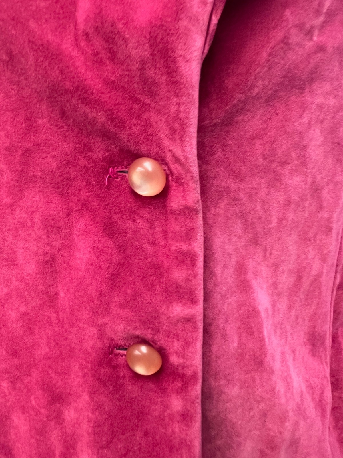 Vintage 1970s Lemon Frog Velour Pink Blazer and Maxi Skirt Set Pink Small
