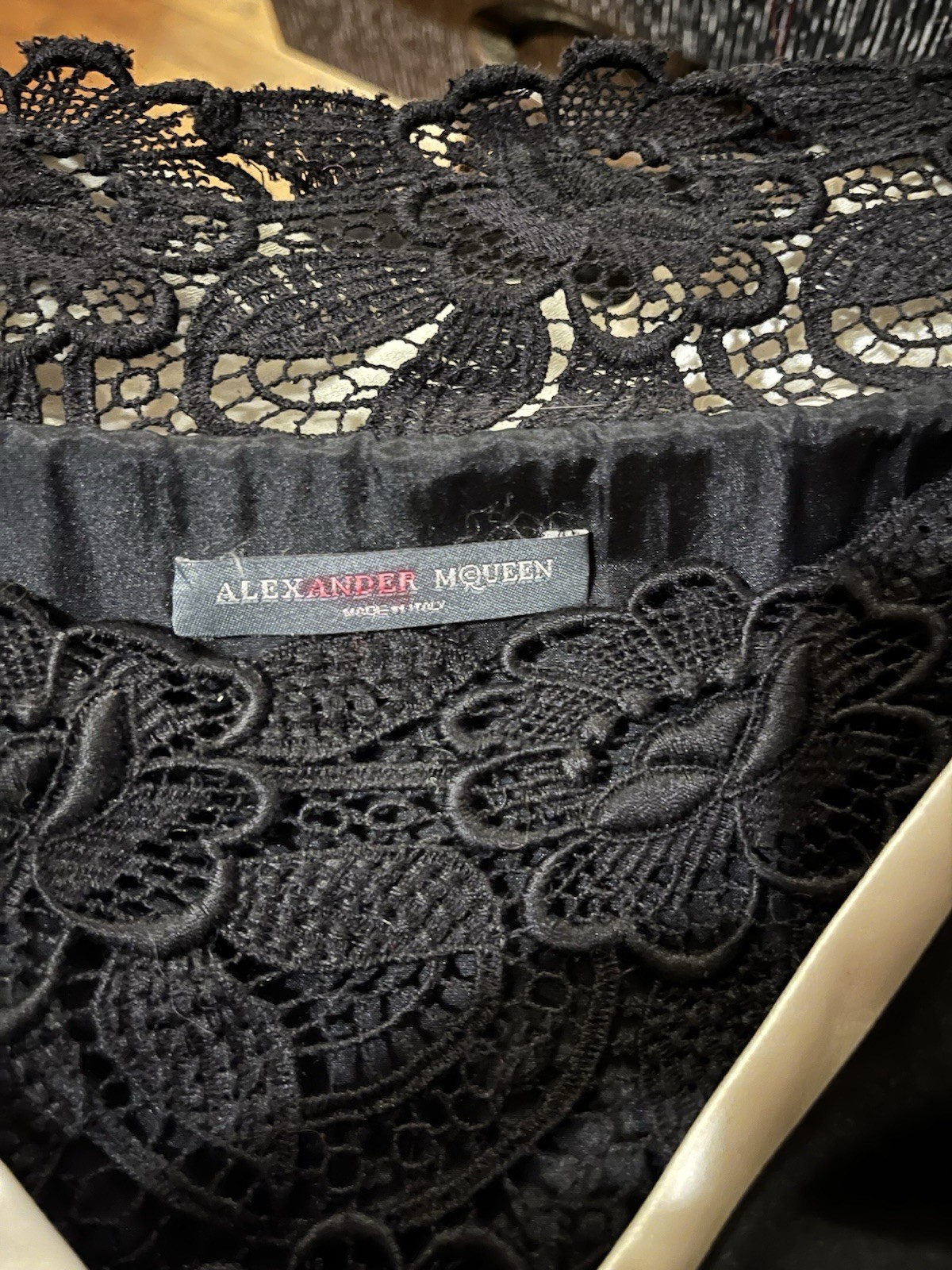 Alexander McQueen Vintage 2006 Widows Of Culloden Silk and Lace Dress