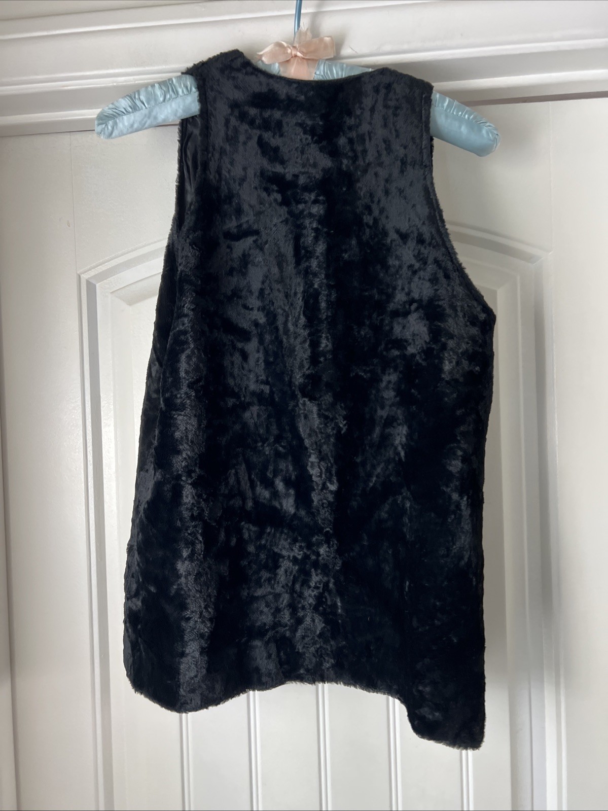 Vtg 60s Ulla By Vicki Cooper Open Crushed Velvet Vest Stevie Nicks Goth Mod S/M
