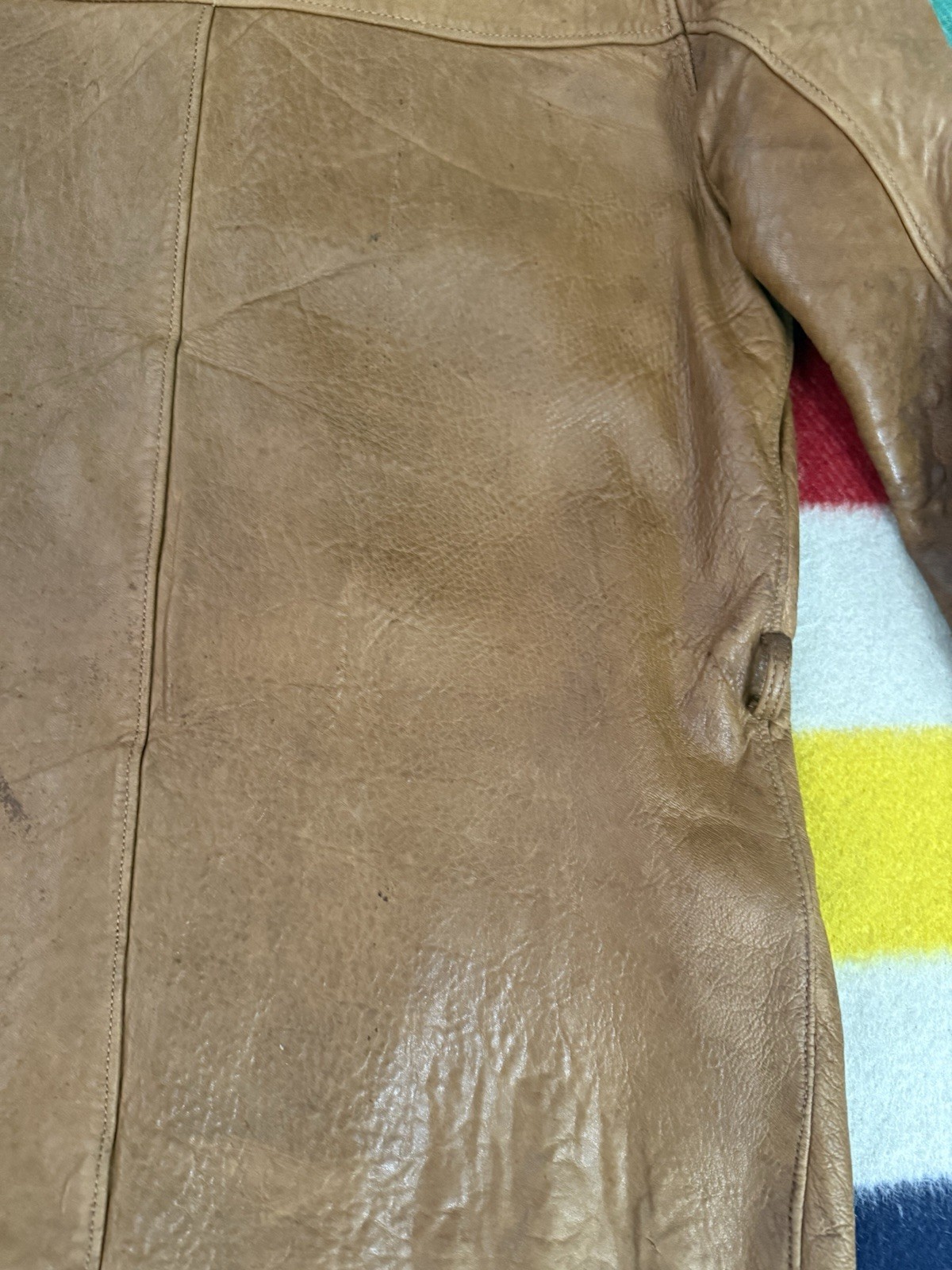 Vintage 30s 1930s Leather Jacket Women’s Patina Distressed Homemade? Unbranded