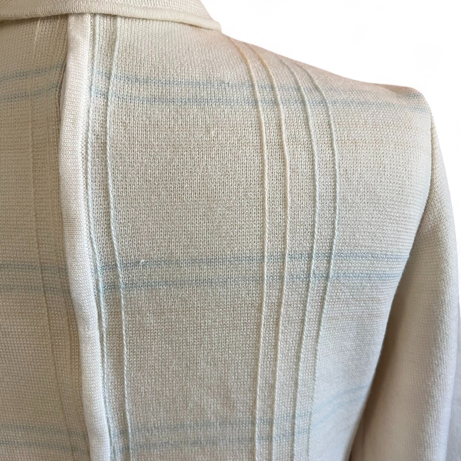 Vintage 60s Mod Ivory Wool Knit Tunic Marco Donati Hong Kong MCM Sz S