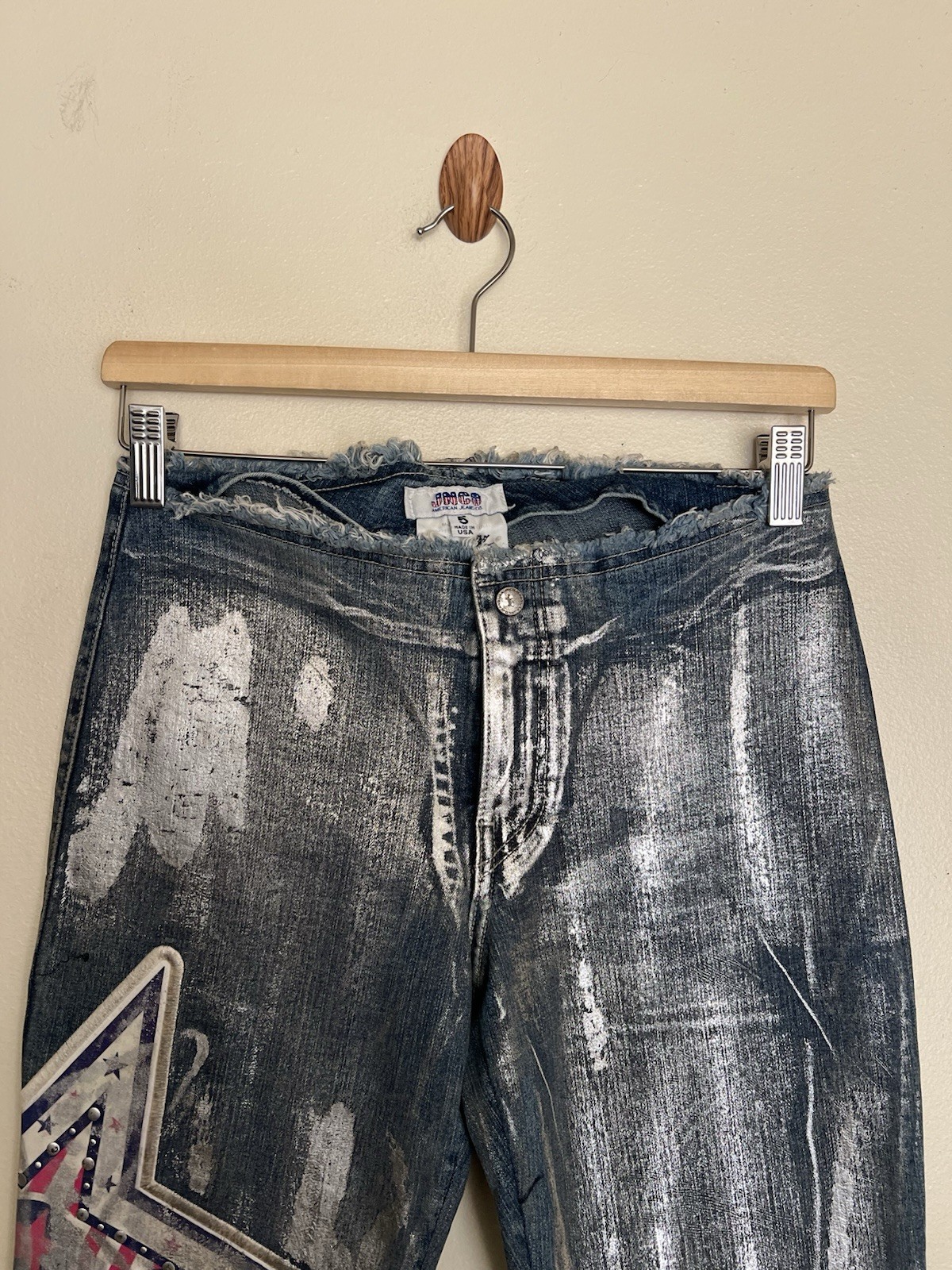 Vintage 90s JNCO Star Flare Boot Cut Jeans Women’s Size 5 Rare Punk Emo Denim
