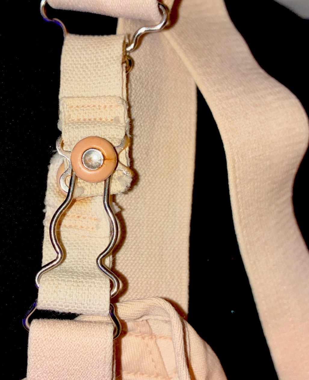Antique Vintage Fan Lacing 1930’s CAMP Girdle Corset, Pink Peach