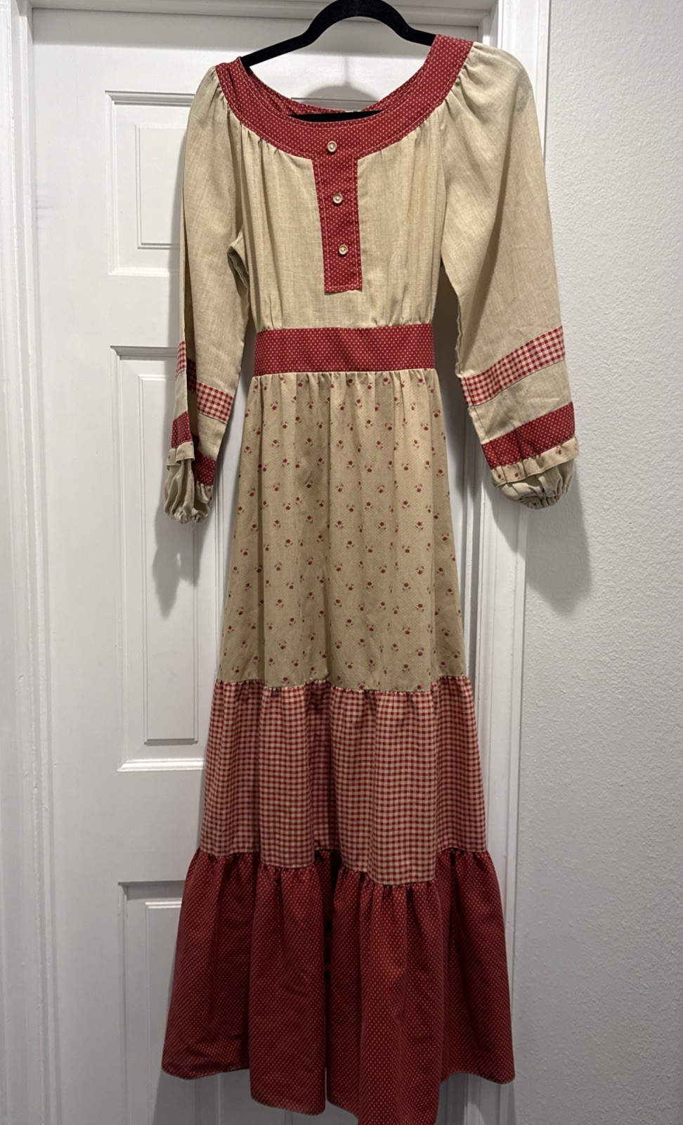 Vintage 1970s Magnolia San Francisco Dress Boho Hippie-Flower Child-Cottagecore