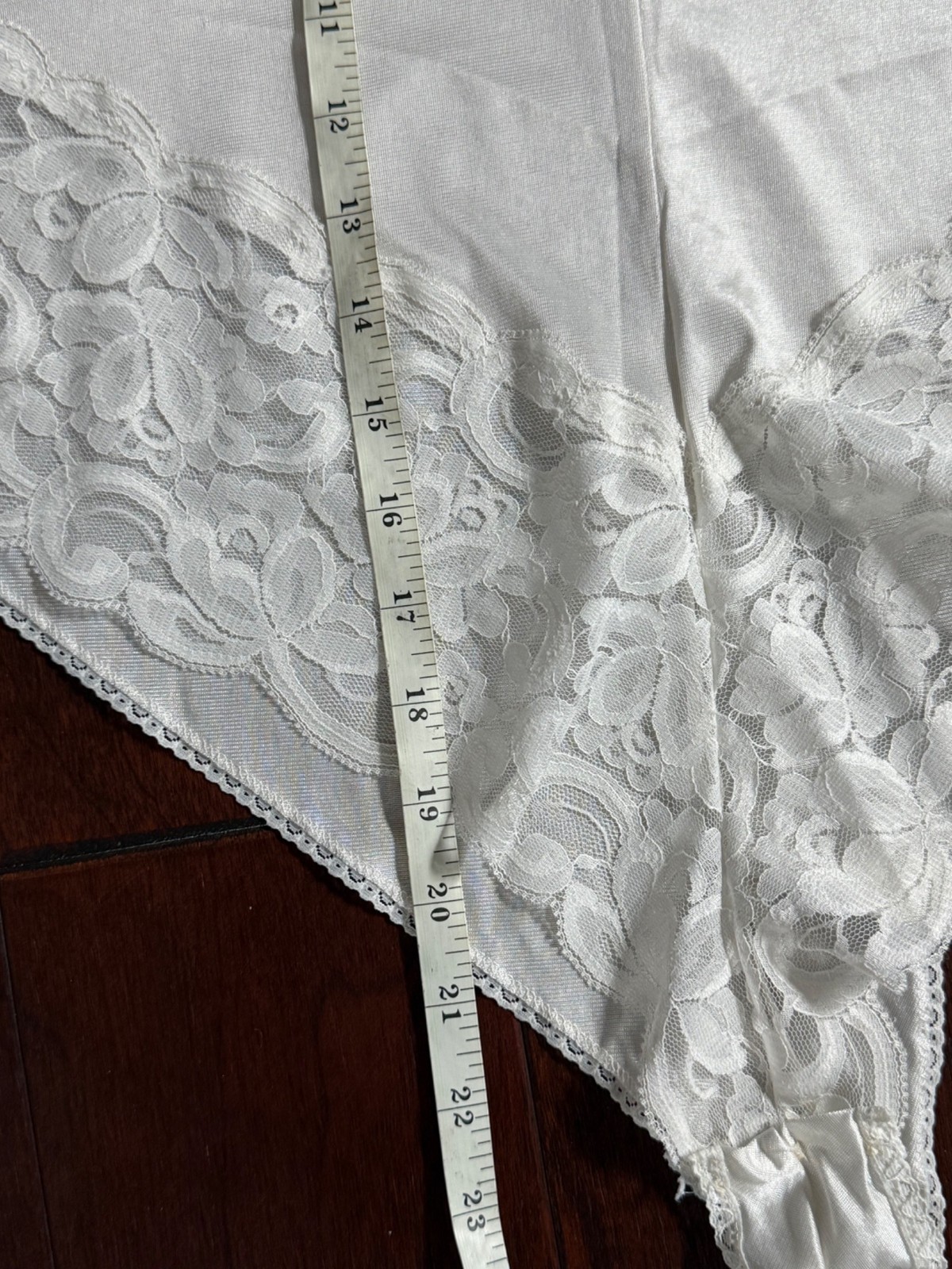 Vintage Slip Interludes by CIRA White Lace Satin Teddy Bodysuit Lingerie Medium