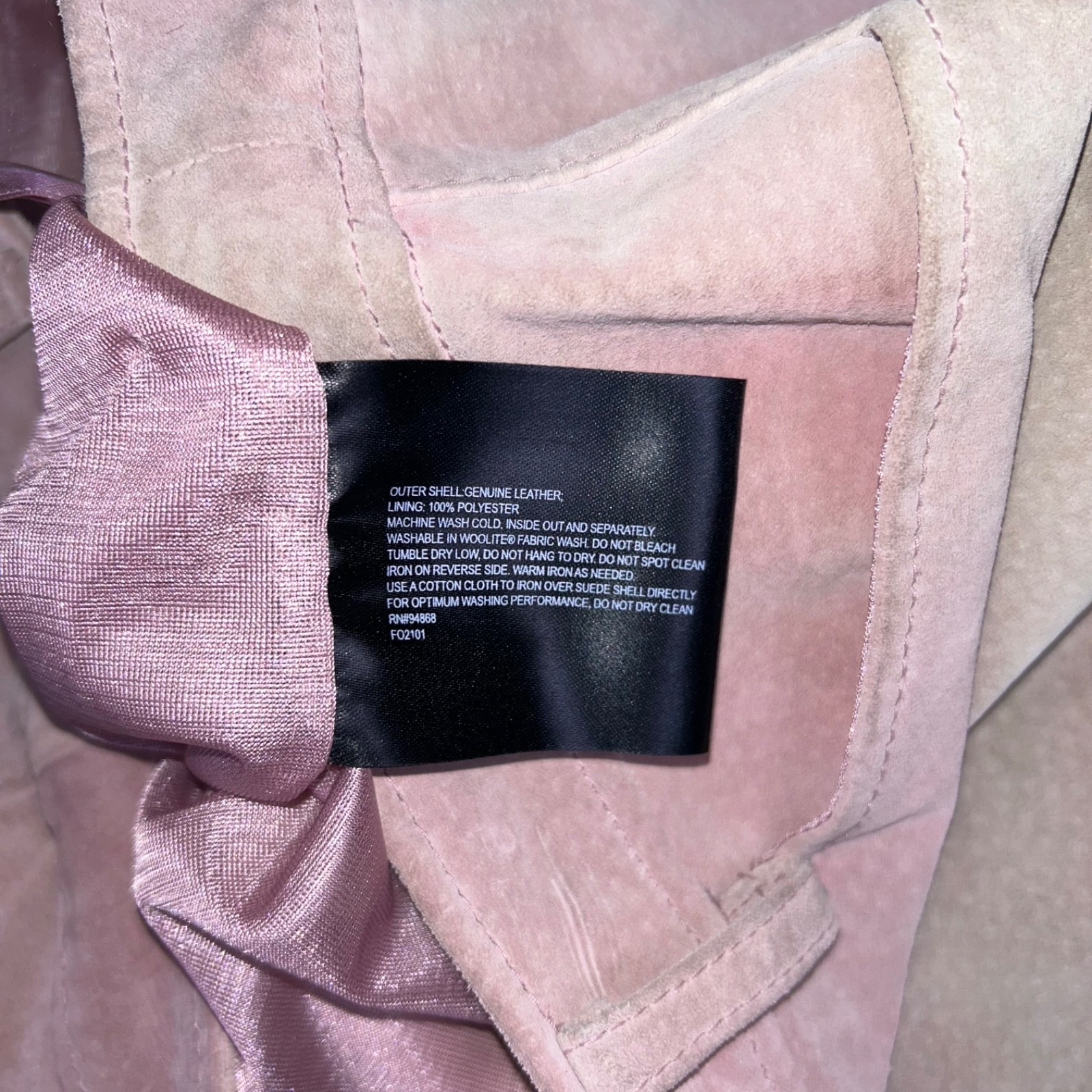 Vintage Bernardo Pants Women 12 Pink Suede Genuine Leather Polyester Lined Flare