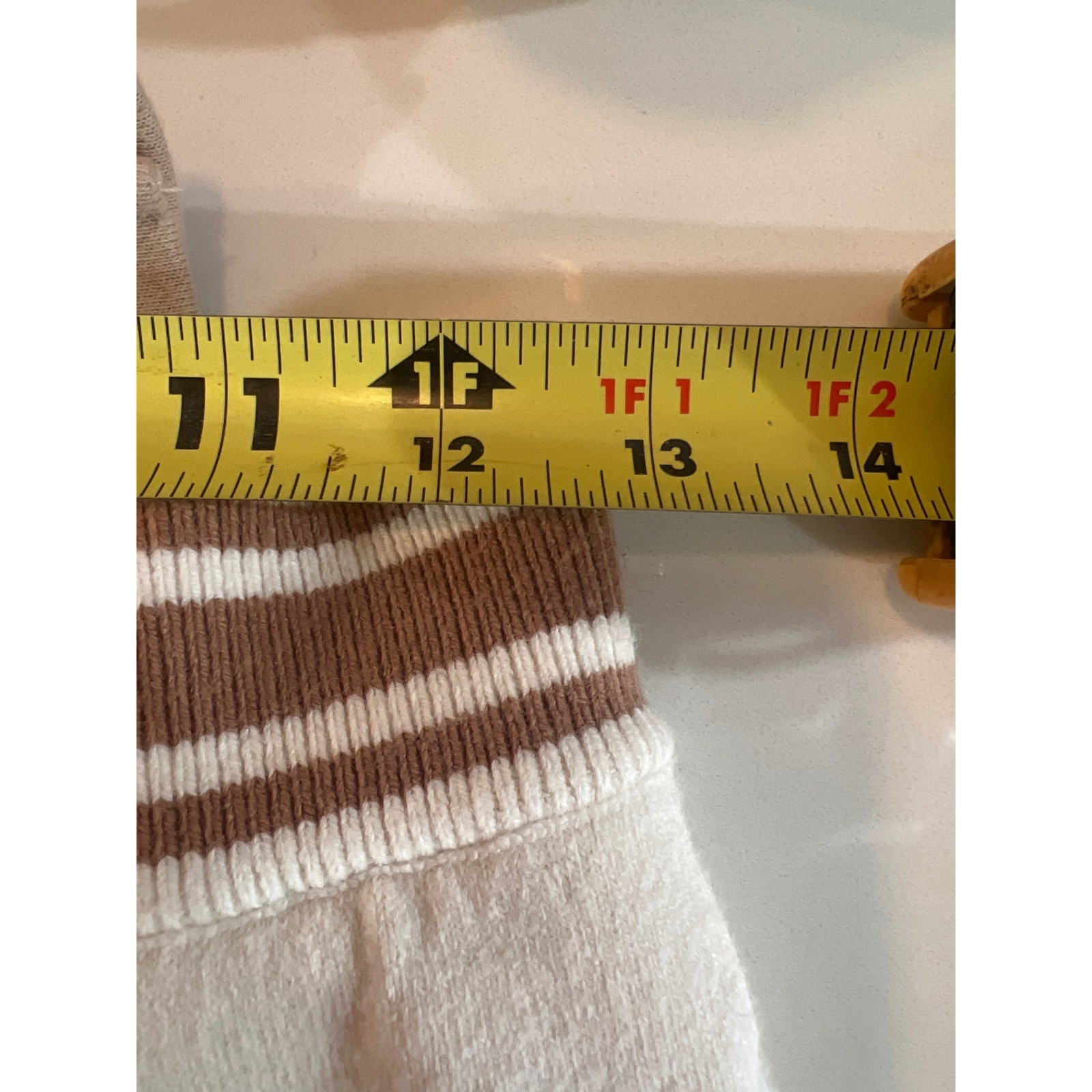 PINK Victoria’s Secret Velour Joggers Sweatpants Cream Brown Stripe Size S