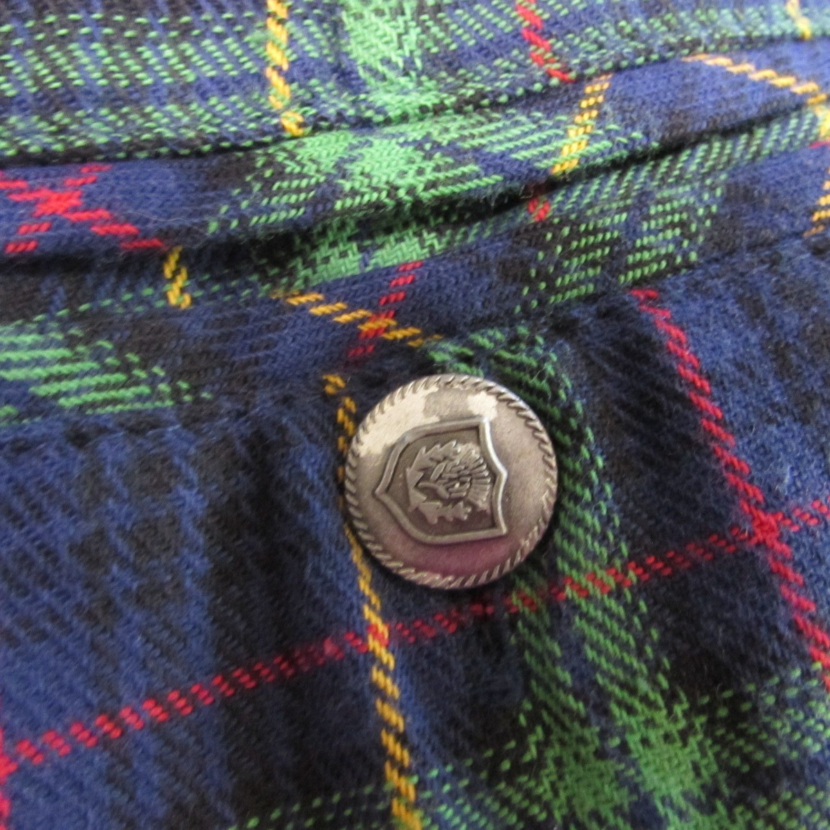 Chaus Sport Tartan Plaid High Waist Shorts Women’s Size 14 Petite Vintage 90’s