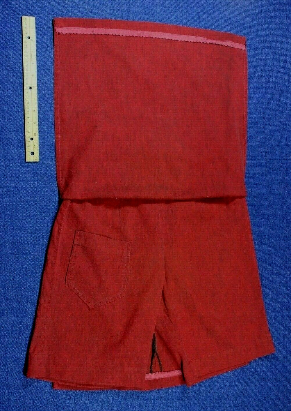 Vintage Skort Skirt Shorts Siren Red Women Girls High Waist 1955 -1963 AFL CIO