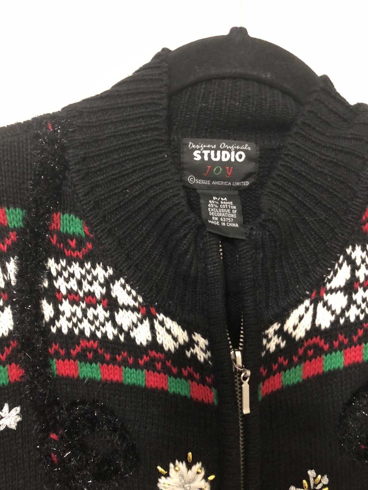 Designer Original Studios Segue America Christmas Long Sleeve Sweater P/M