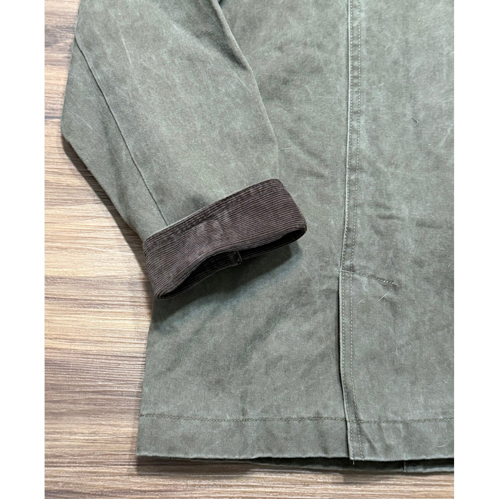 The Original Vermont Barn Coat Olive Green Fleece Lined Chore Jacket Women Sz 1X