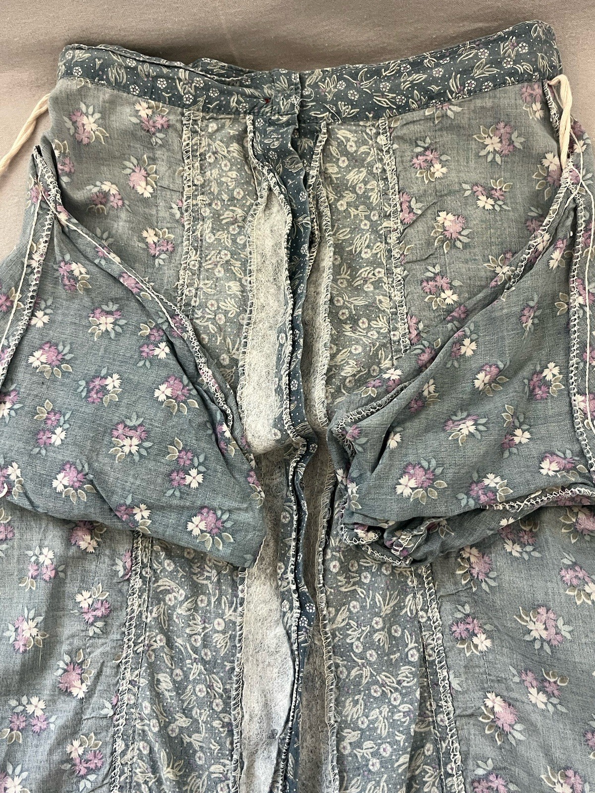 Jessica’s Gunnies VTG prairie skirt floral lace button Hippie boho Coachella XS