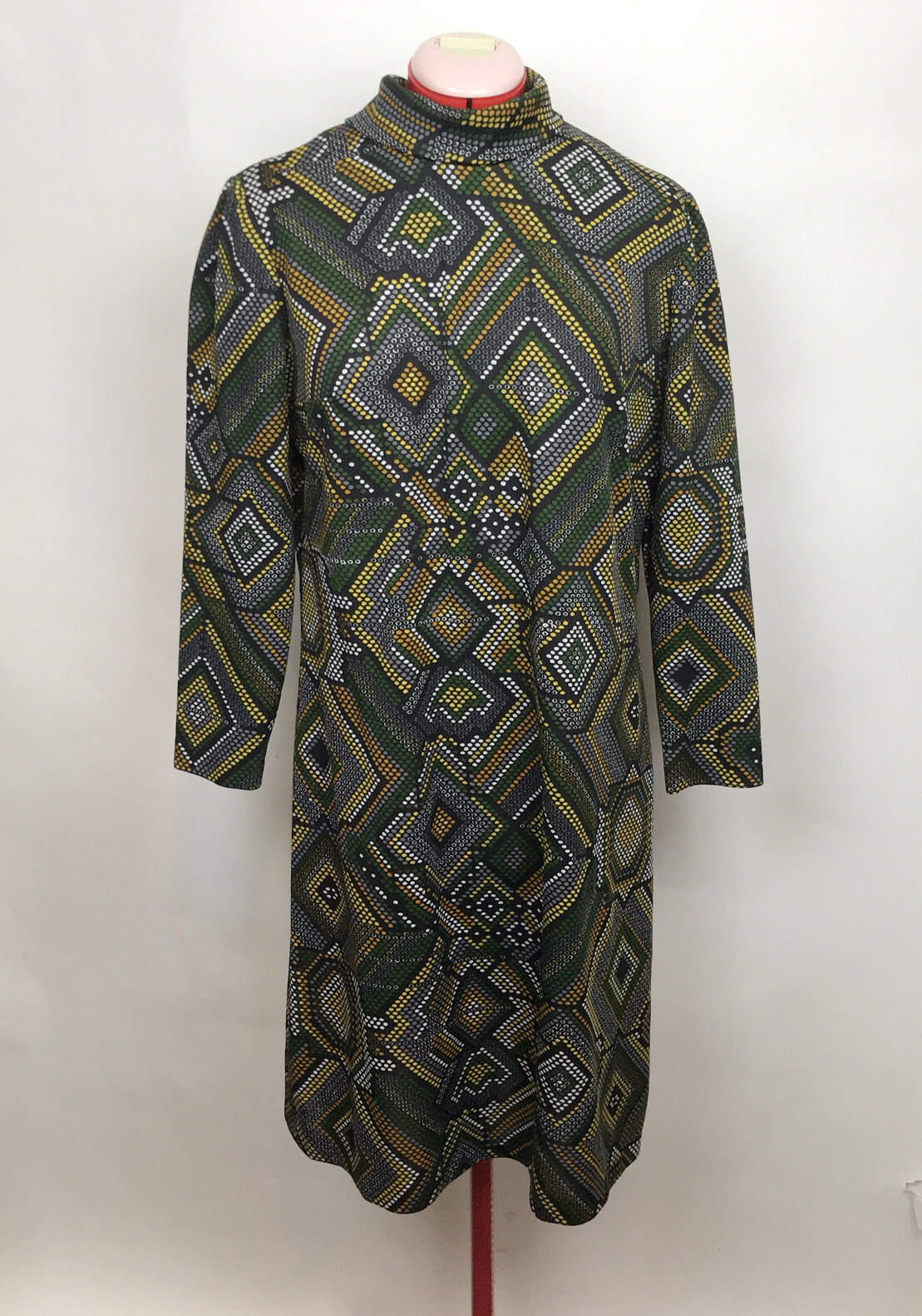 J. Harlan Vintage 60s 70s Woman’s Dress ILGWU Made Hippie Polyester Dots Design