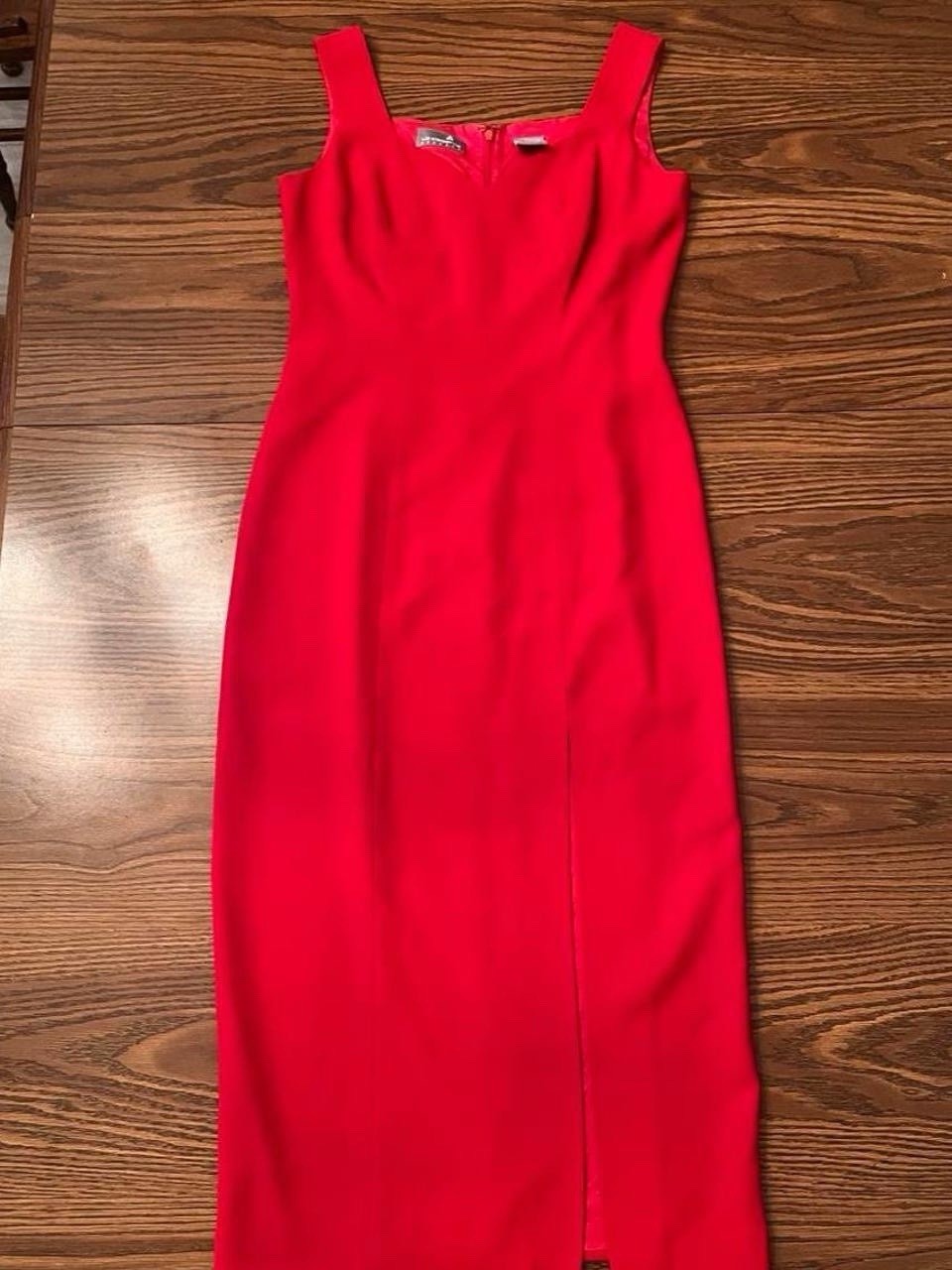 True Vintage 1980s/90s Liz Claiborne Red Evening Dress With Slit