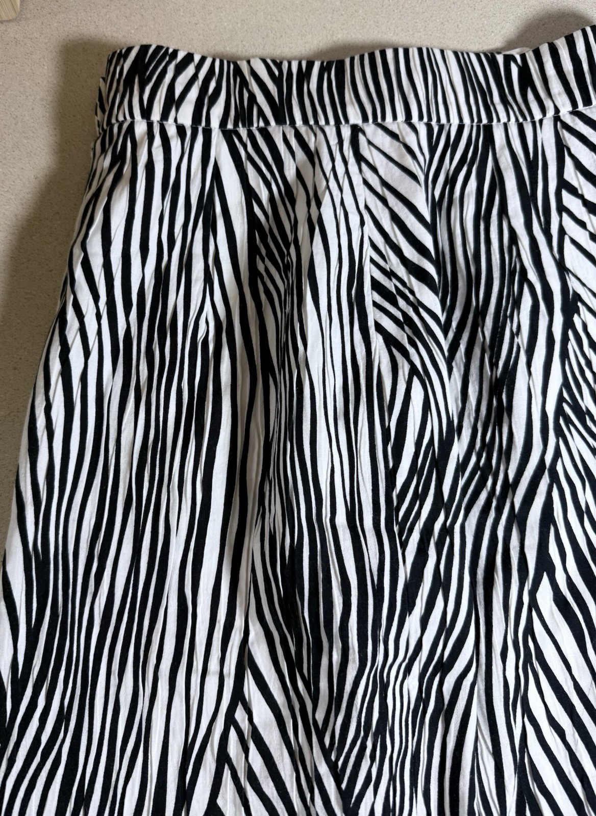 Vintage Bisang Couture Neiman Marcus XS Pencil Skirt Black White Zebra Print