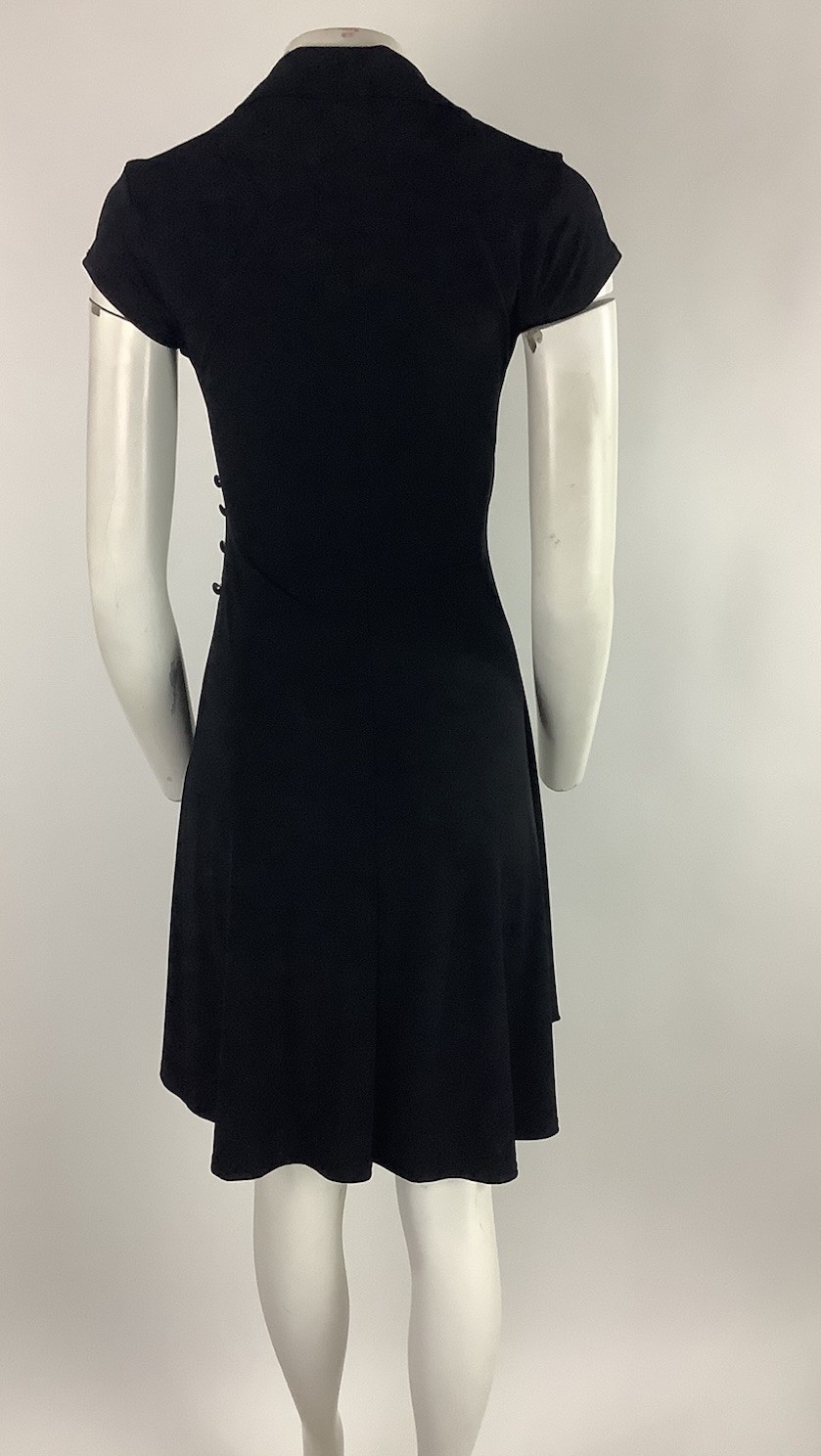 Vintage 90’s Y2K Teeze Me Sz M Faux Wrap Side Buttoned Chiffon Cocktail Dress AY