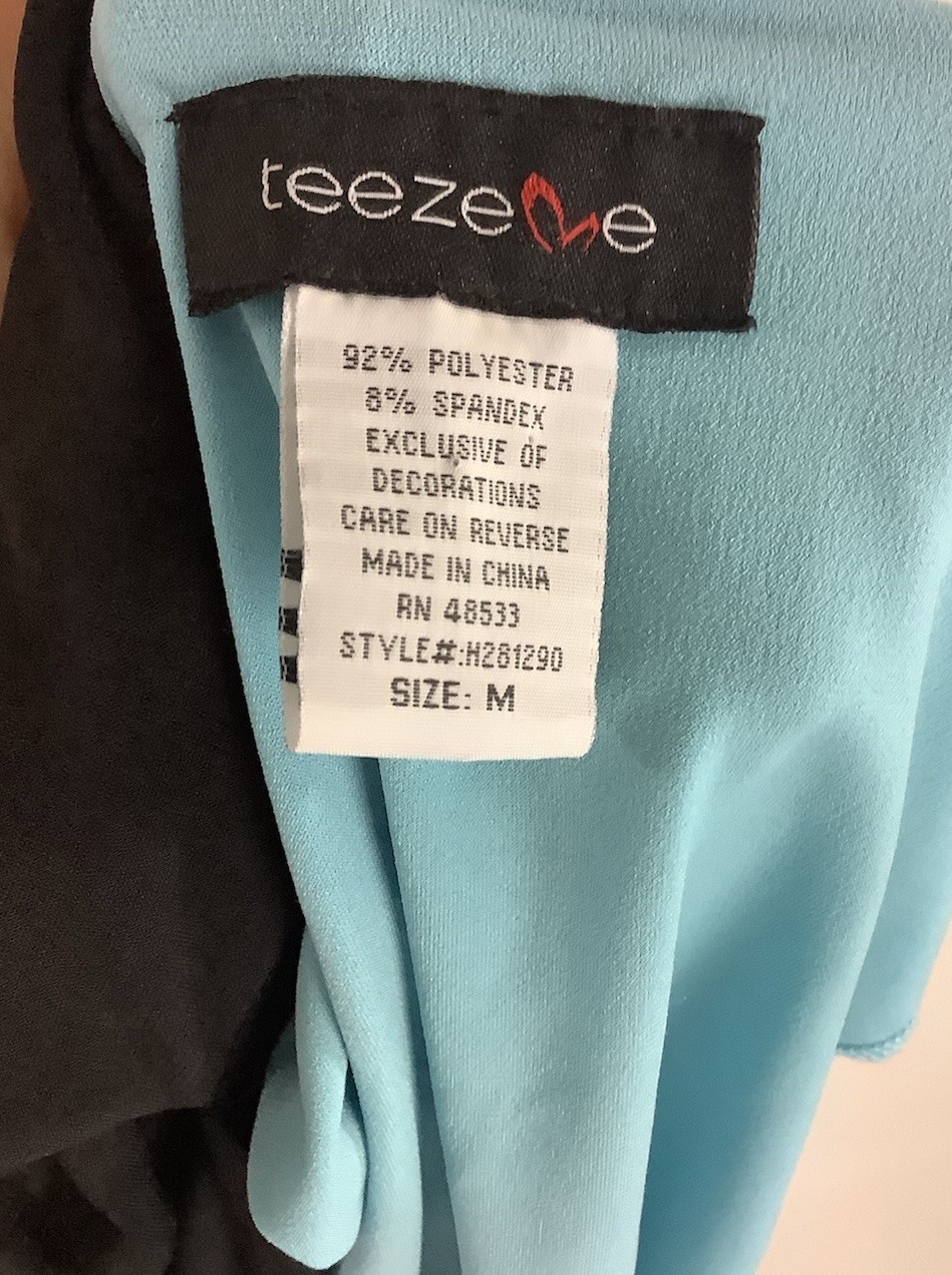 Vintage 90’s Y2K Teeze Me Sz M Faux Wrap Side Buttoned Chiffon Cocktail Dress AY