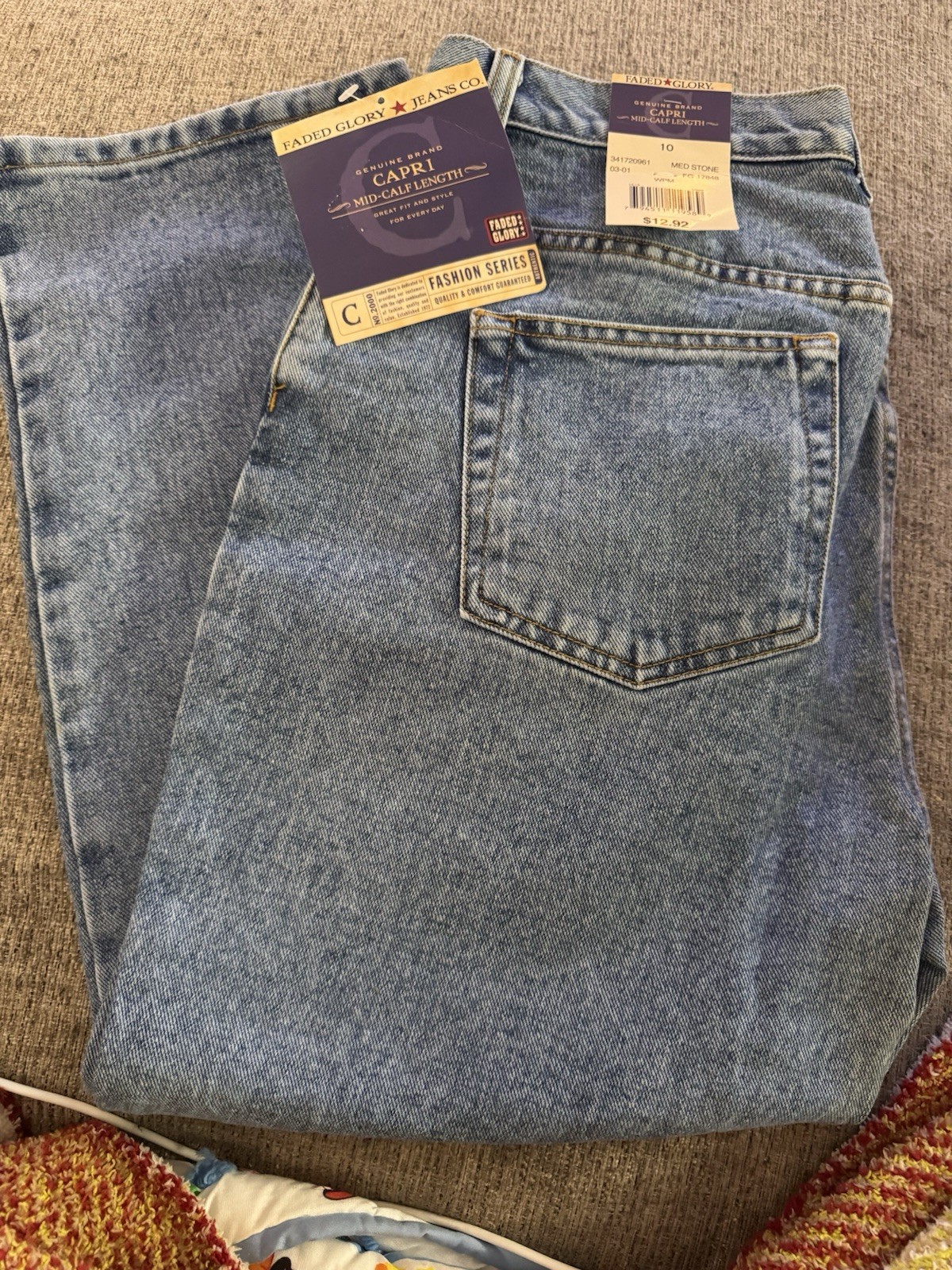 Vintage Fade Glory Women’s Capri Size 10 90s New With Tags