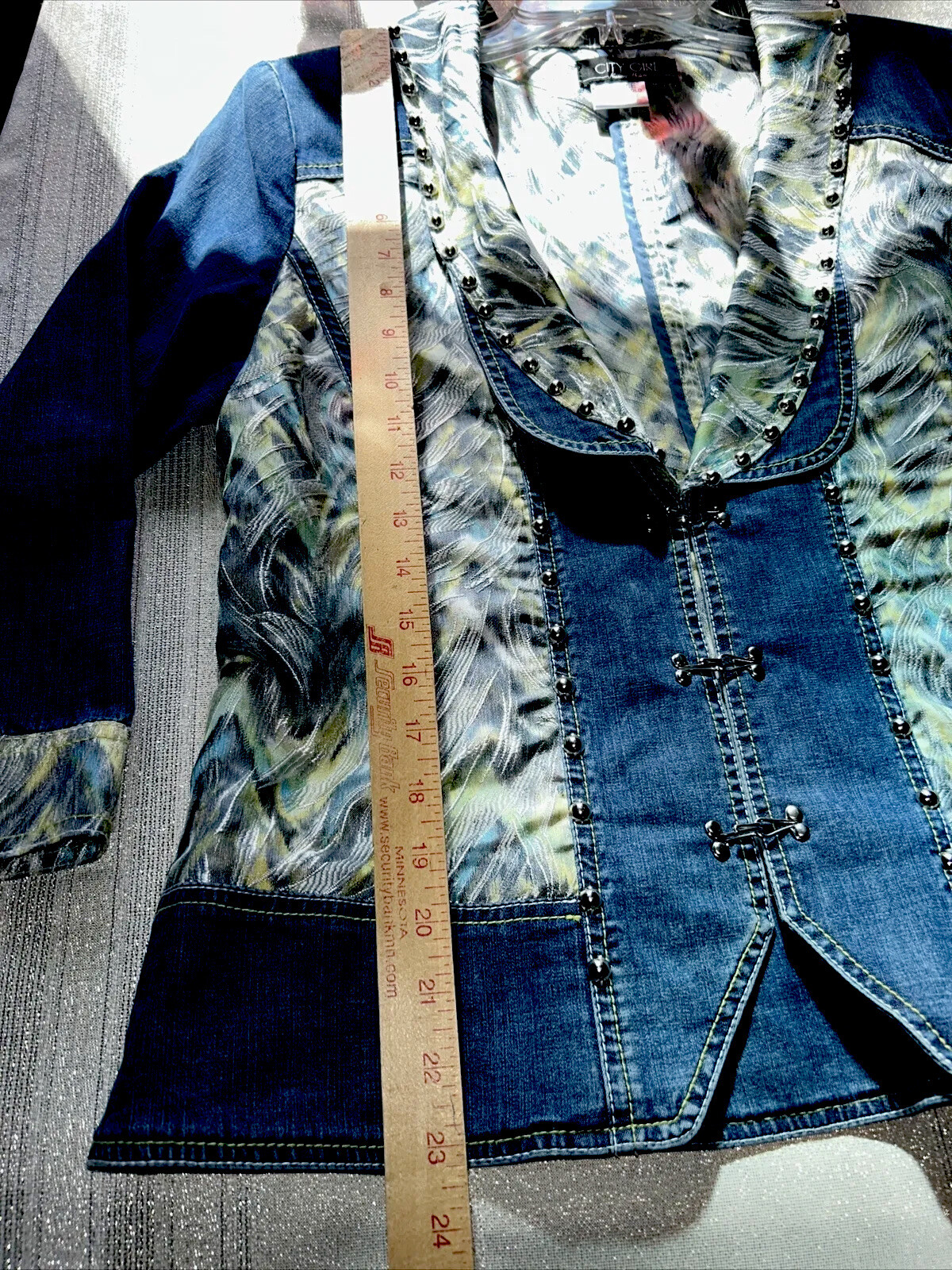 Rare SAMPLE Nancy Bolen For City Girl Women’s Vintage Denim Jacket Size M : 42”