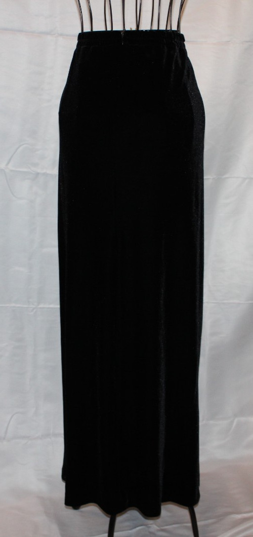 Black Velour Floor Length Skirt NWT Occasion Party R&K Evening XL