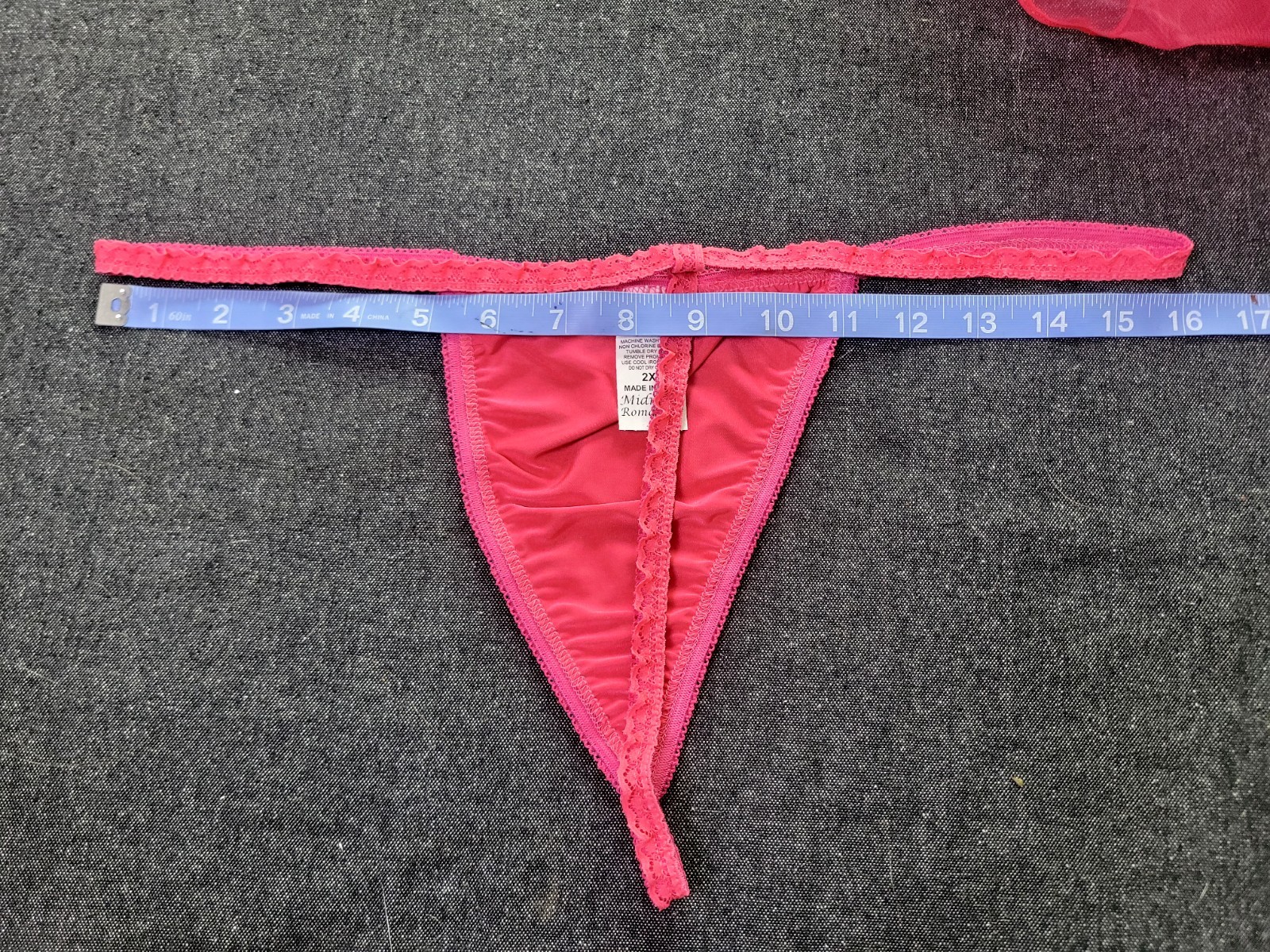 Vintage 90s Y2K Deadstock Plus Size Maxi Lingerie Halter Dress Hot Pink 1x/2x