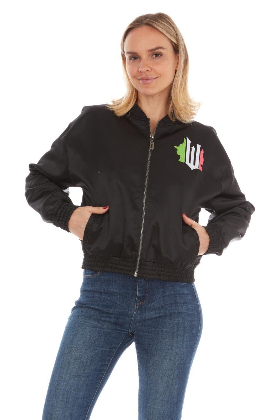 Wicked womens Wicked Women’s, Ladies & Juniors Satin Bomber Jacket