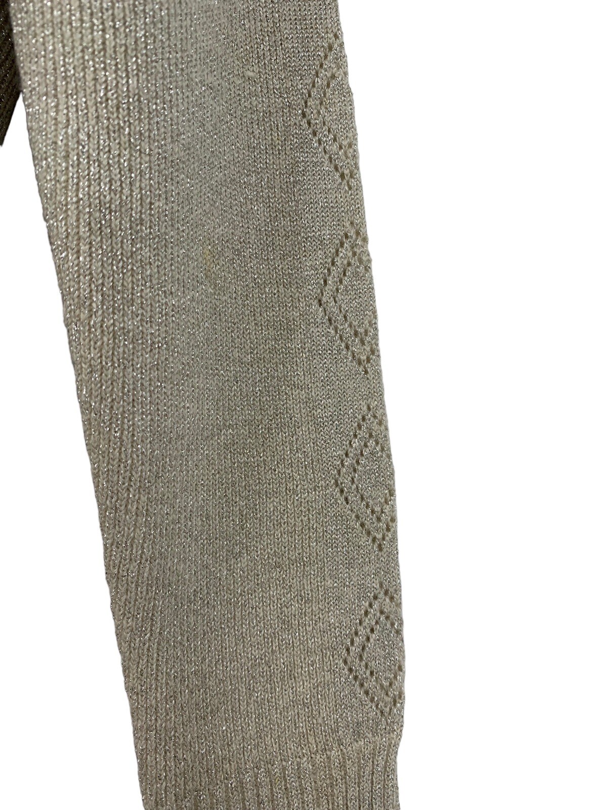 VTG 70s Prairie Knit Wool Glam Maxi Dress Cardigan Jon-Michel 9-10 Cottagecore