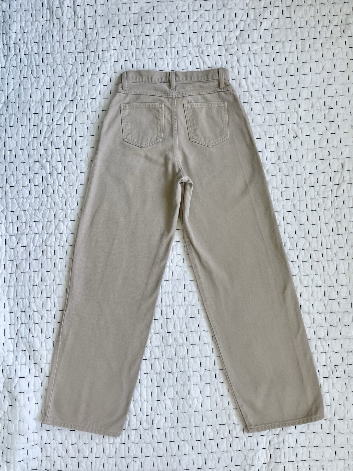 Vintage 28 X 30 Jeans Wide Leg High Waist 80s 90s Taupe Stone Sasson VGUC