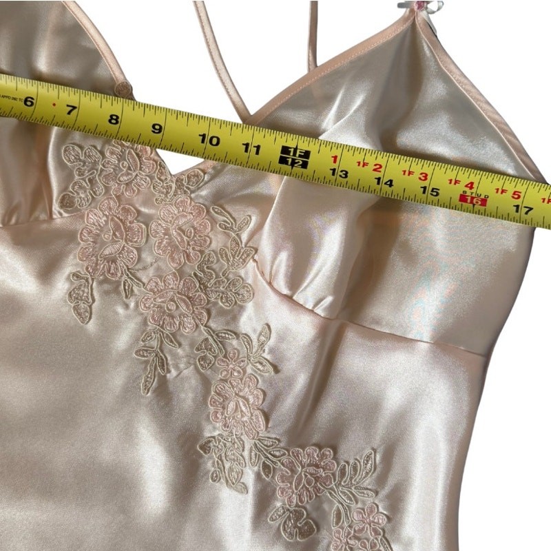 vintage satin slip dress + robe set blush ivory bridal lingerie fairycore